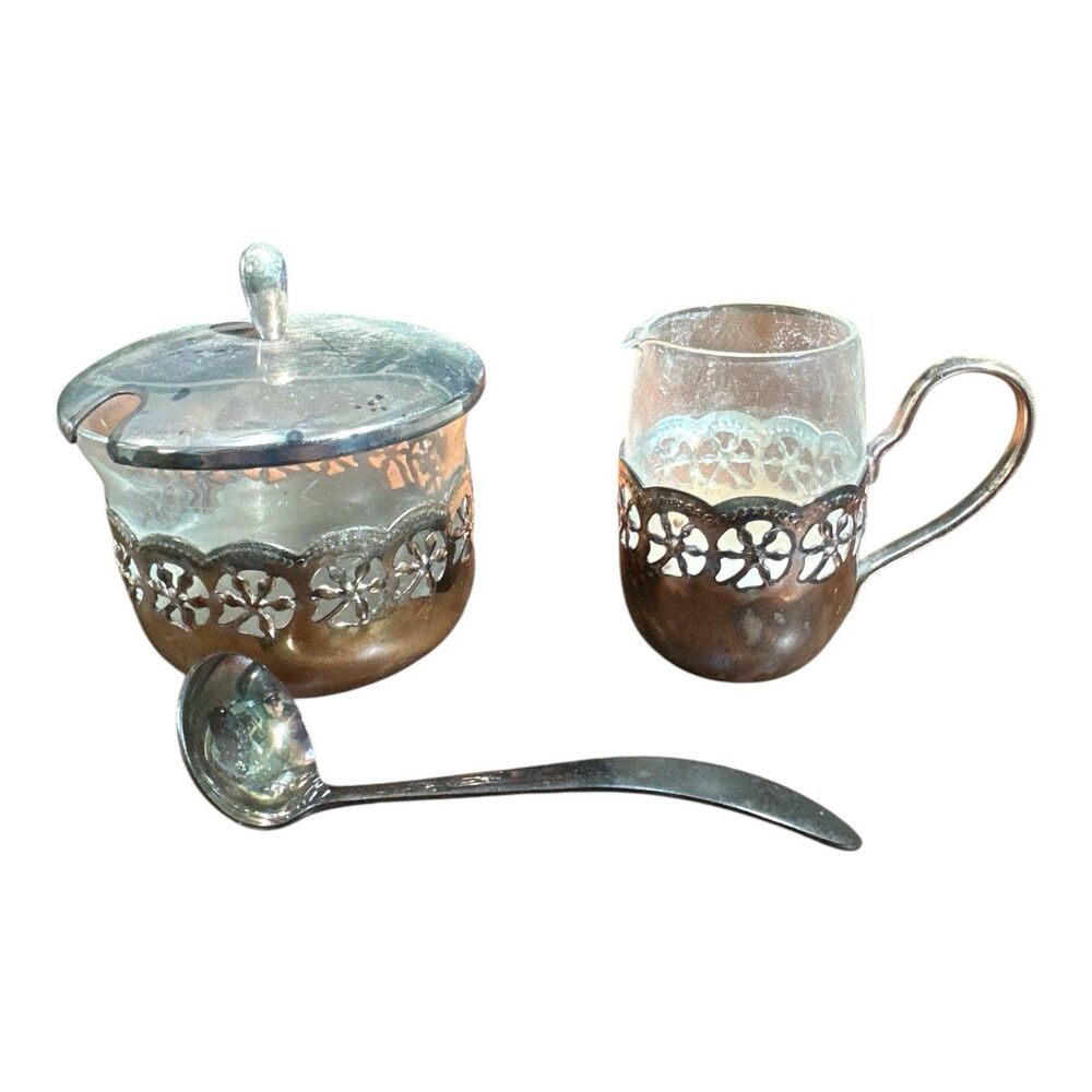 Vintage Japan Silver Windsor Series Sugar bowl and creamer set